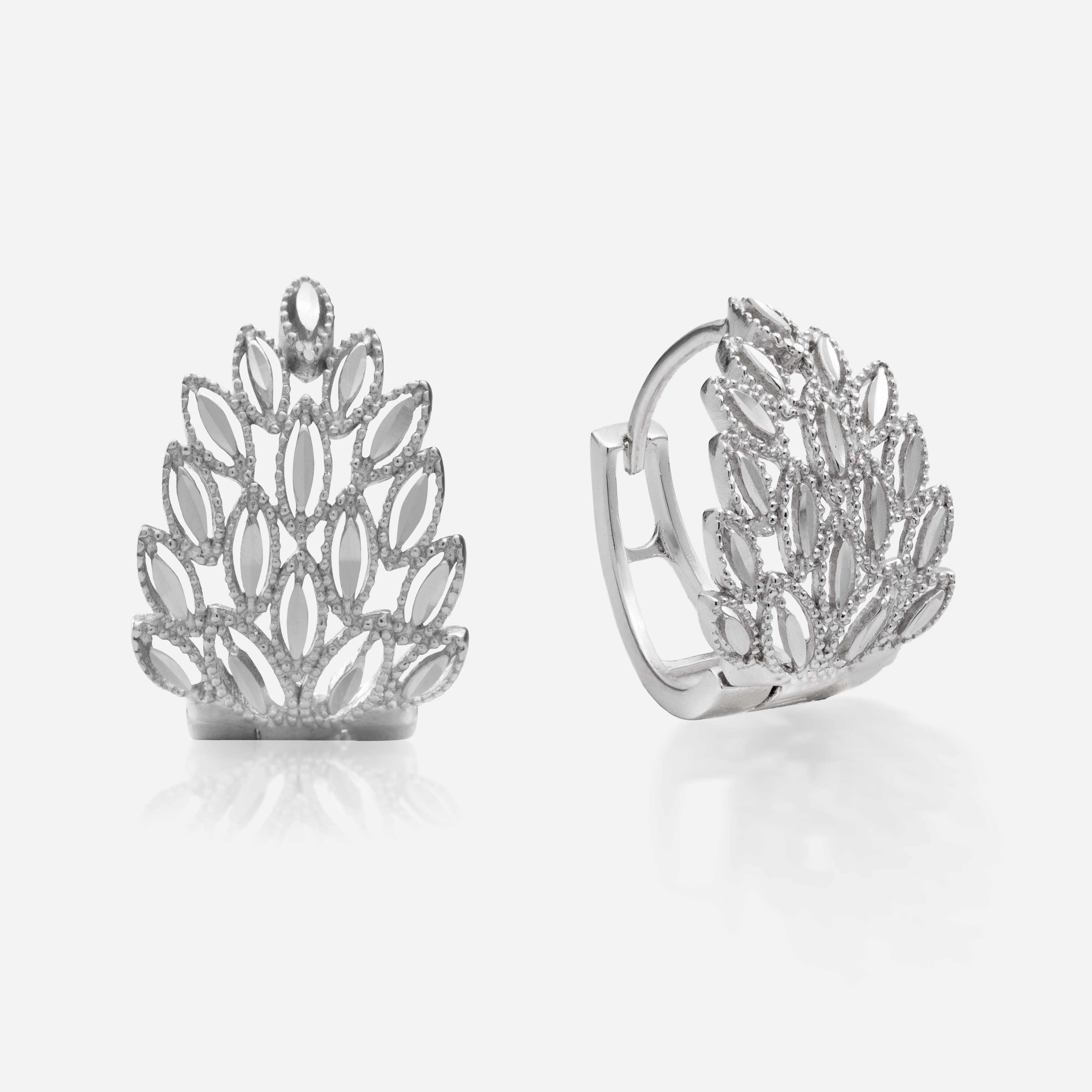 Feuille Hoop Earrings