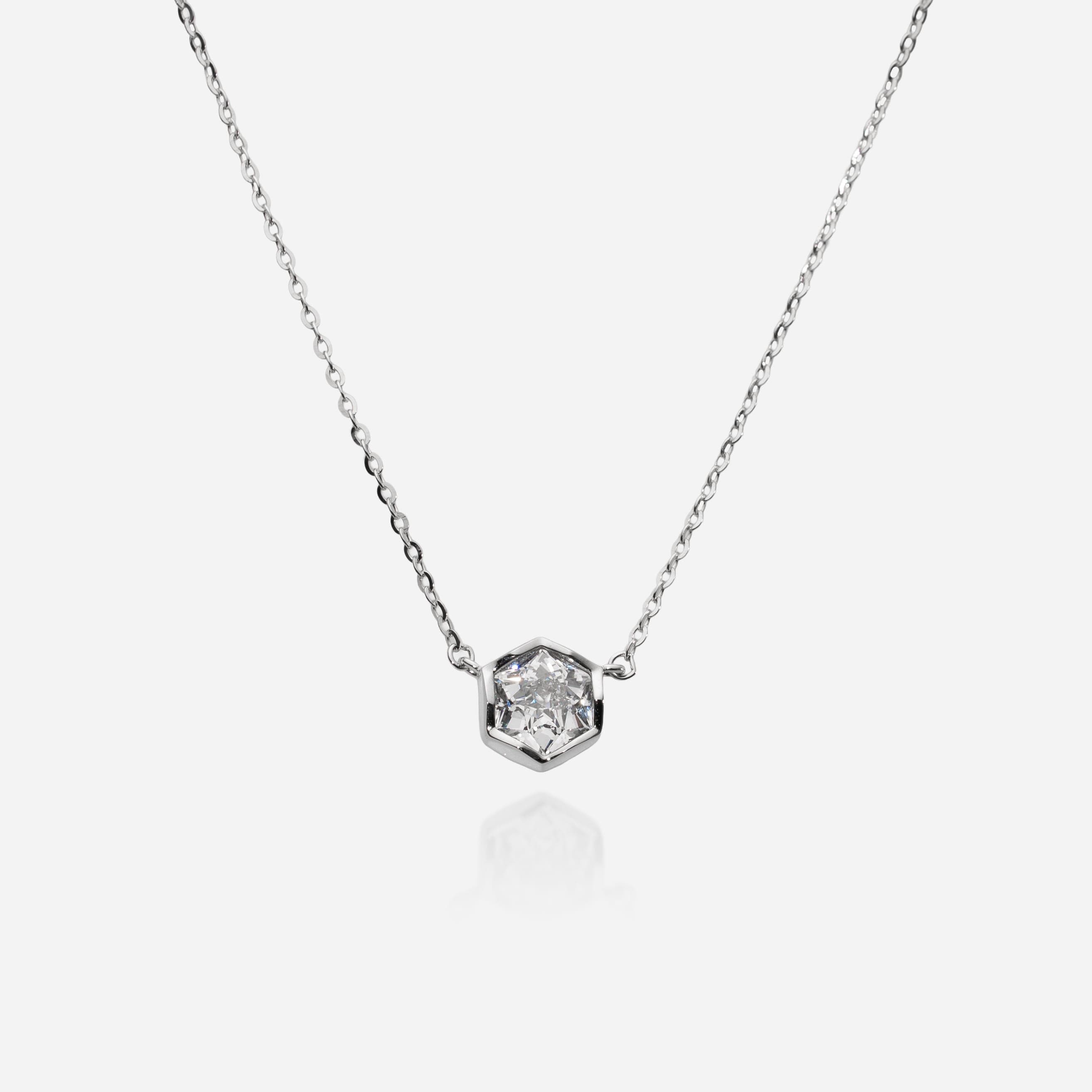 Hexe Solitaire Moissanite Necklace