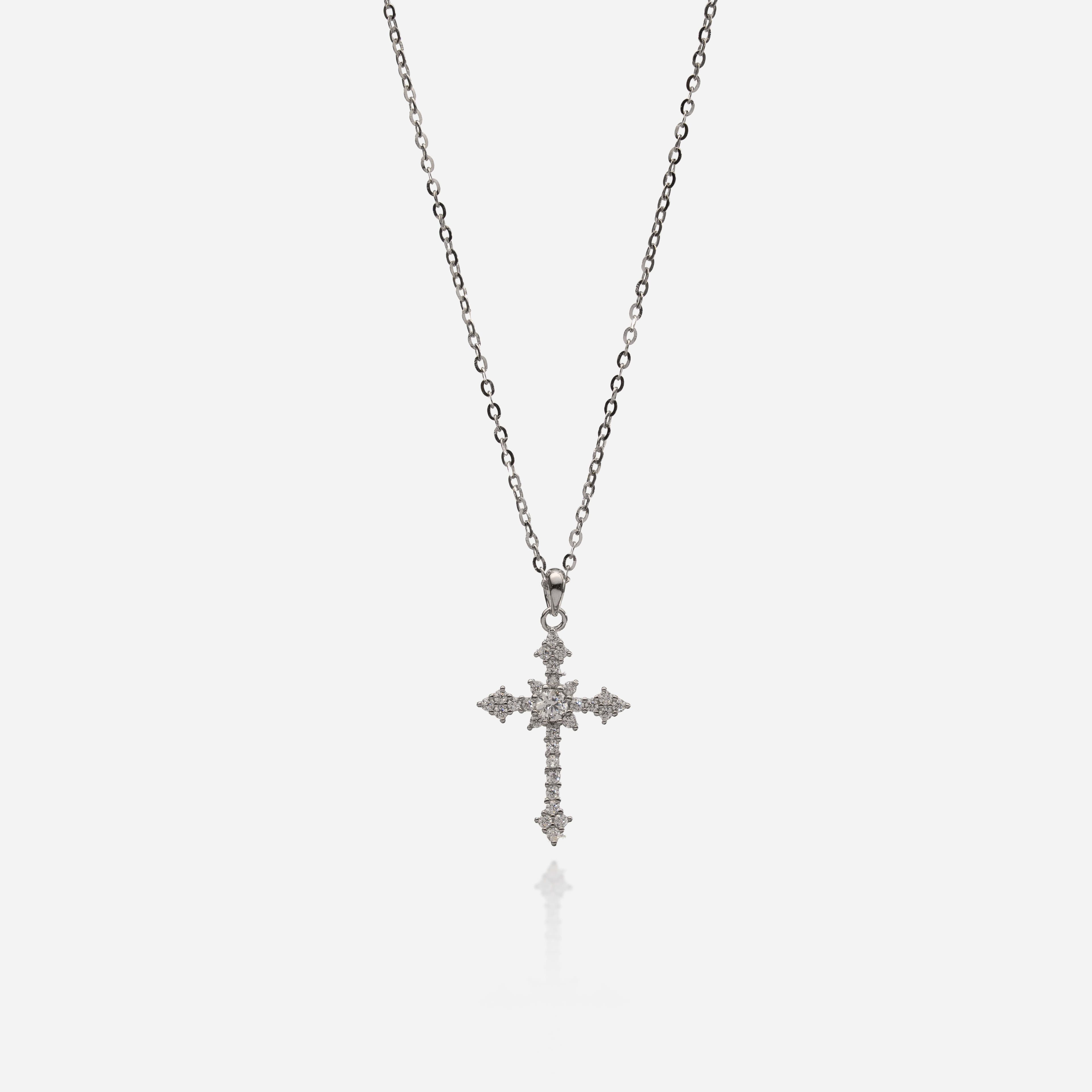 Croix Pavé Cross Necklace