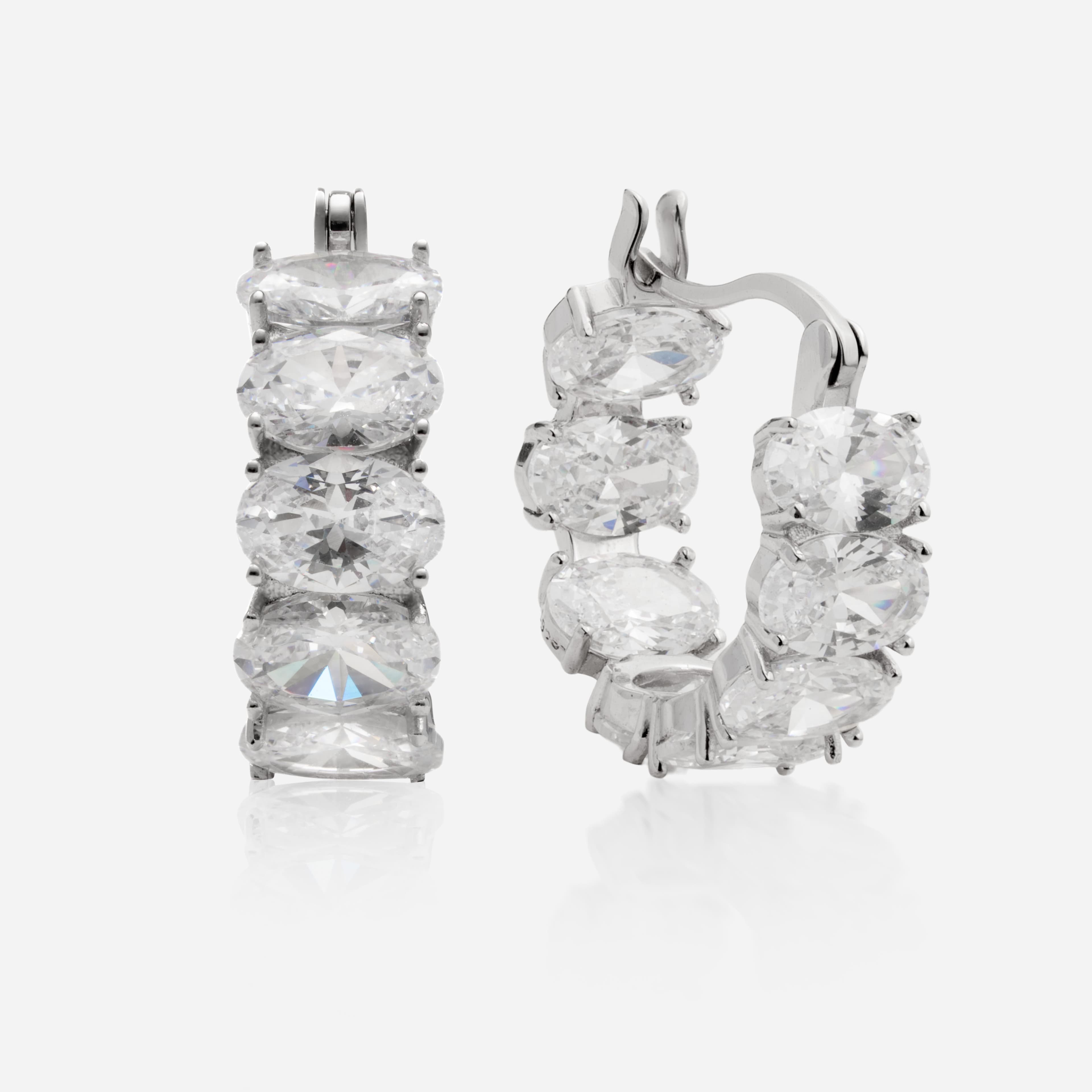 Papillon Crystal Hoops